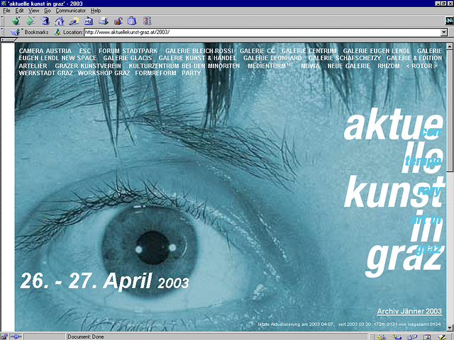
screenshot startseite 2003