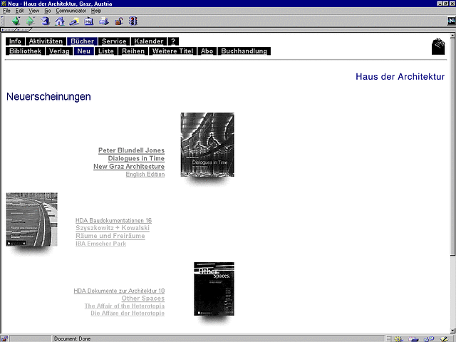 
screenshot unterseite 'Bücher Neuerscheinungen', layoutversion 1