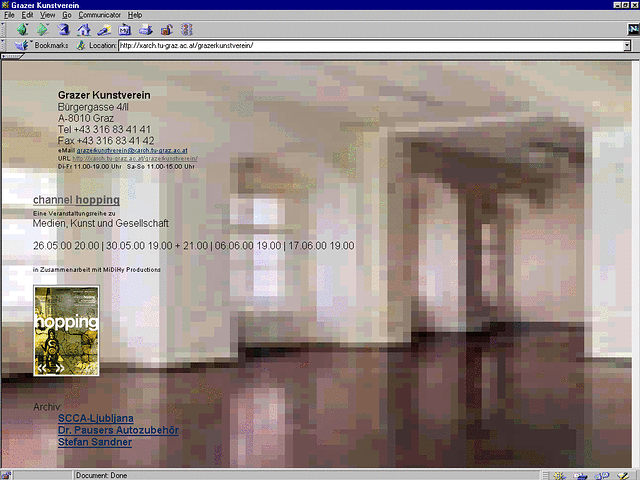 
screenshot startseite, 2000 06