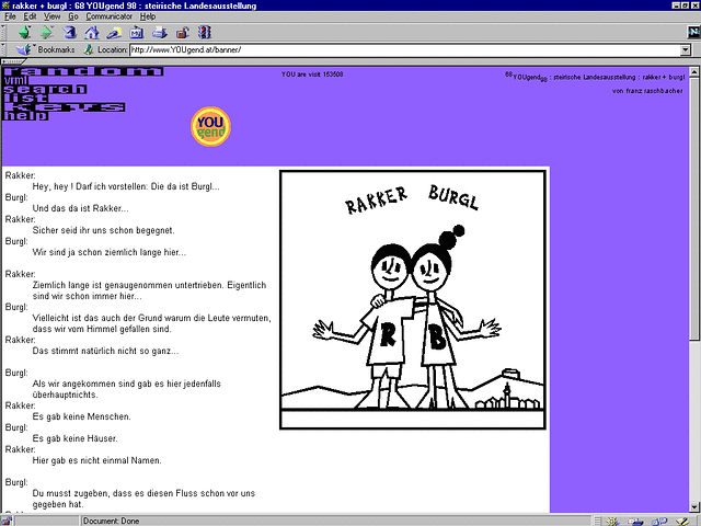 
screenshot unterseite 'rakker + burgl'